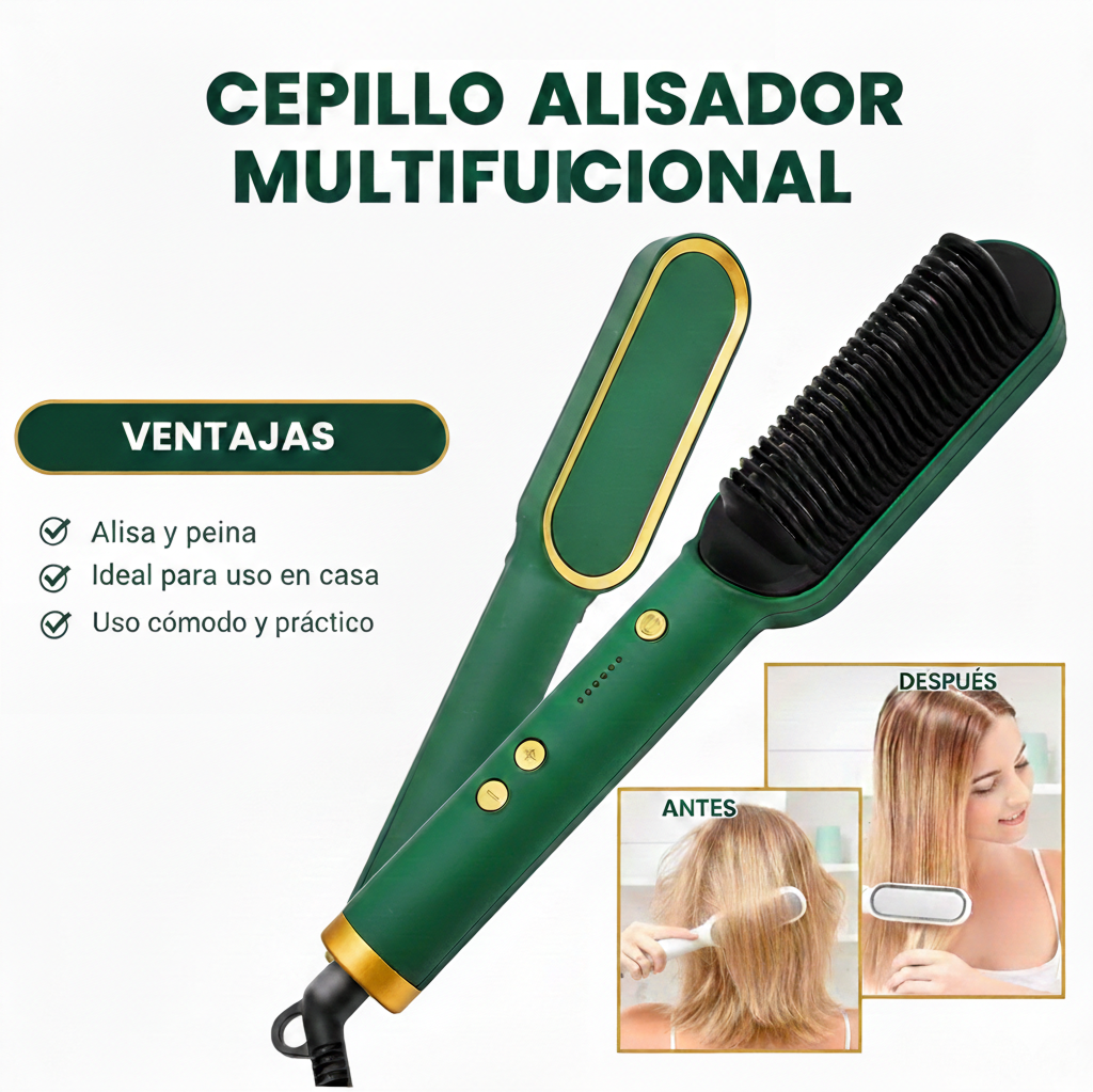 Plancha Cepillo Alisador 2-en-1