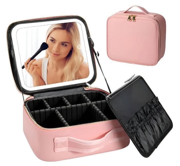 Cosmetiquera con luz led Mediana