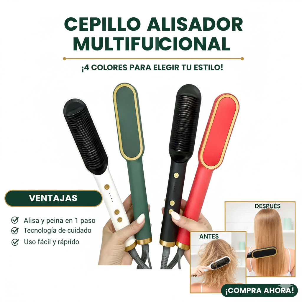 Plancha Cepillo Alisador 2-en-1